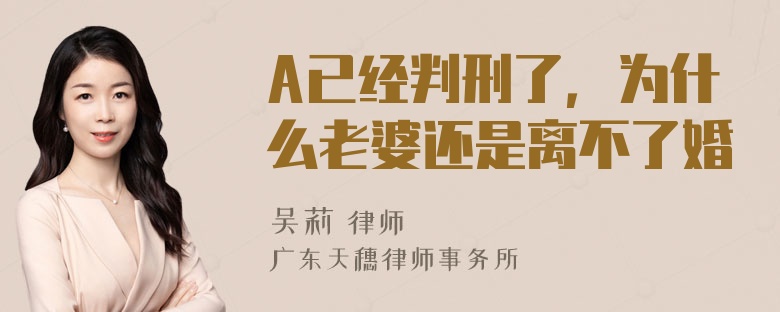 A已经判刑了，为什么老婆还是离不了婚