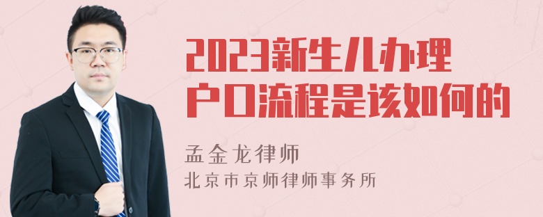 2023新生儿办理户口流程是该如何的