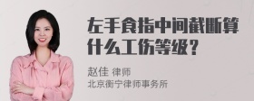 左手食指中间截断算什么工伤等级？