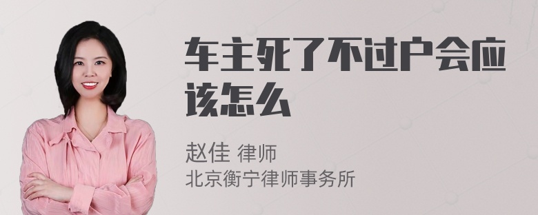 车主死了不过户会应该怎么