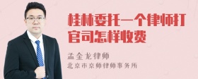 桂林委托一个律师打官司怎样收费