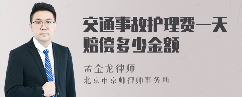 交通事故护理费一天赔偿多少金额