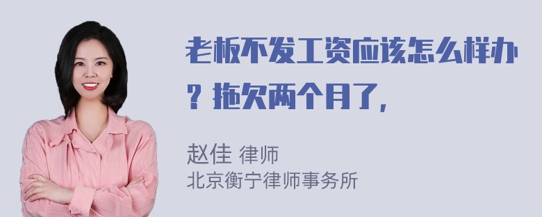 老板不发工资应该怎么样办？拖欠两个月了，