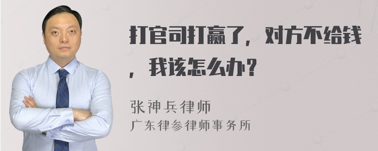 打官司打赢了，对方不给钱，我该怎么办？