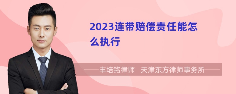 2023连带赔偿责任能怎么执行