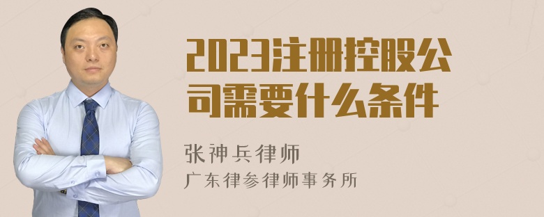 2023注册控股公司需要什么条件