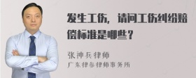 发生工伤，请问工伤纠纷赔偿标准是哪些？