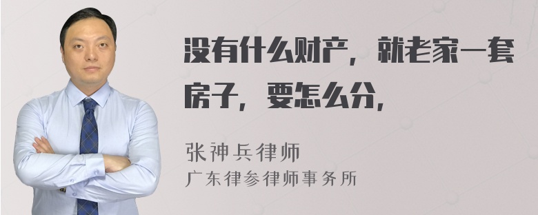 没有什么财产，就老家一套房子，要怎么分，