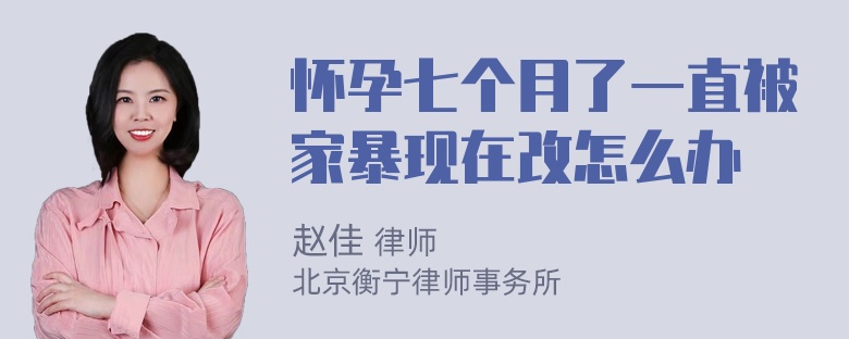 怀孕七个月了一直被家暴现在改怎么办