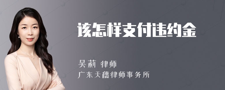 该怎样支付违约金