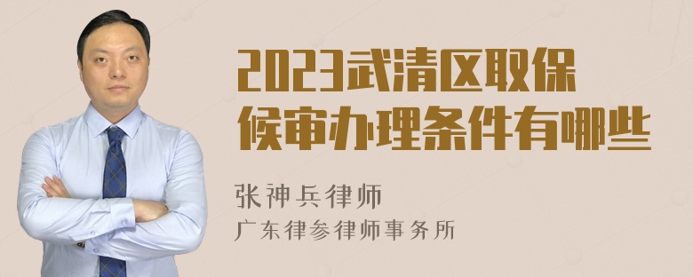 2023武清区取保候审办理条件有哪些