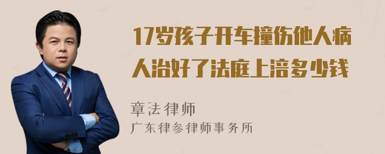 17岁孩子开车撞伤他人病人治好了法庭上涪多少钱