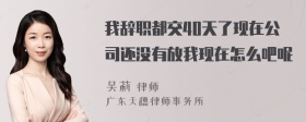 我辞职都交40天了现在公司还没有放我现在怎么吧呢