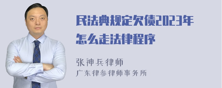 民法典规定欠债2023年怎么走法律程序