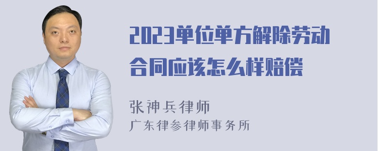 2023单位单方解除劳动合同应该怎么样赔偿