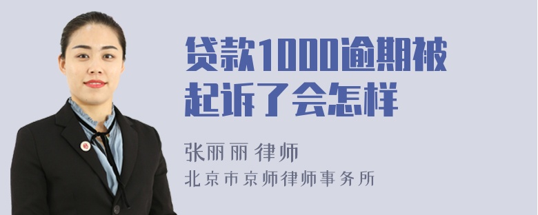 贷款1000逾期被起诉了会怎样