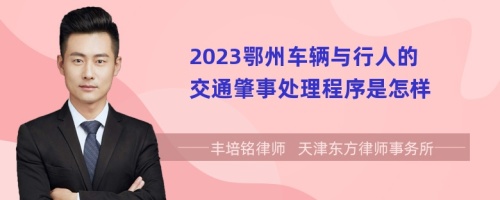 2023鄂州车辆与行人的交通肇事处理程序是怎样