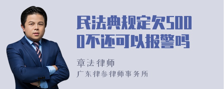 民法典规定欠5000不还可以报警吗