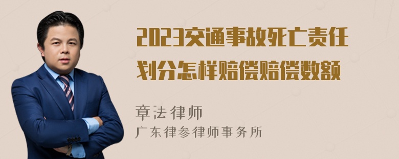 2023交通事故死亡责任划分怎样赔偿赔偿数额