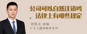 公司可以自然注销吗，法律上有哪些规定