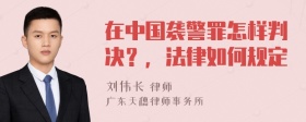 在中国袭警罪怎样判决？，法律如何规定