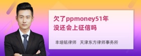 欠了ppmoney51年没还会上征信吗