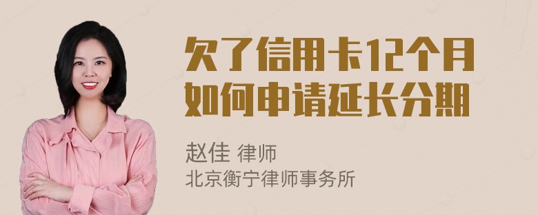 欠了信用卡12个月如何申请延长分期