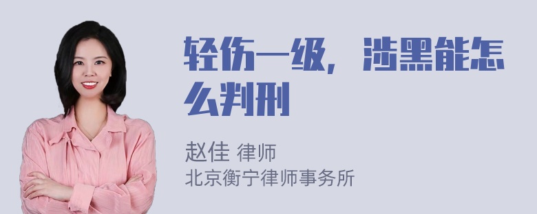 轻伤一级，涉黑能怎么判刑