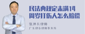 民法典规定未满14周岁打伤人怎么赔偿