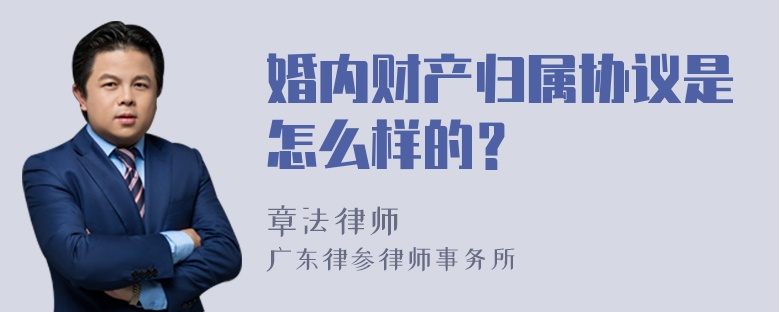 婚内财产归属协议是怎么样的？