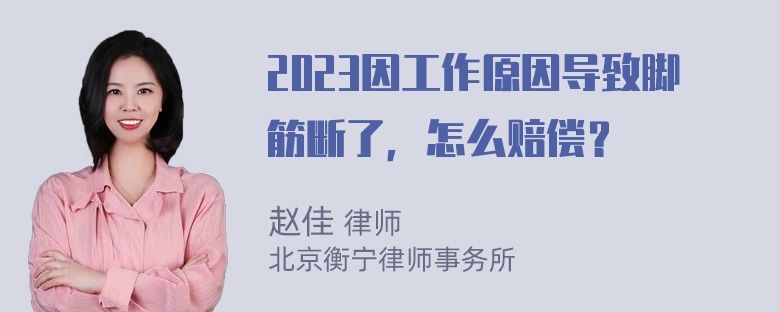 2023因工作原因导致脚筋断了，怎么赔偿？