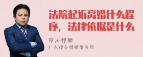 法院起诉离婚什么程序，法律依据是什么