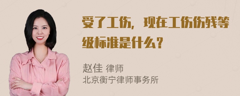 受了工伤，现在工伤伤残等级标准是什么？