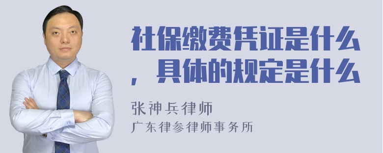 社保缴费凭证是什么，具体的规定是什么