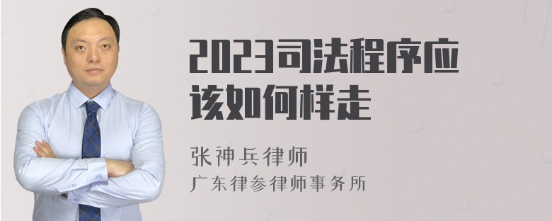 2023司法程序应该如何样走