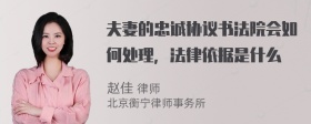 夫妻的忠诚协议书法院会如何处理，法律依据是什么