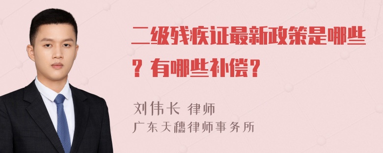 二级残疾证最新政策是哪些？有哪些补偿？