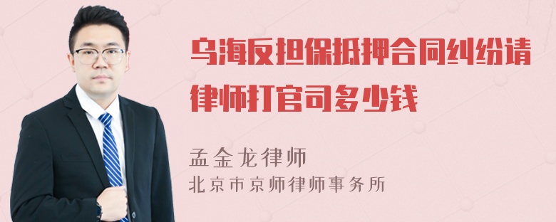 乌海反担保抵押合同纠纷请律师打官司多少钱