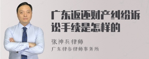 广东返还财产纠纷诉讼手续是怎样的