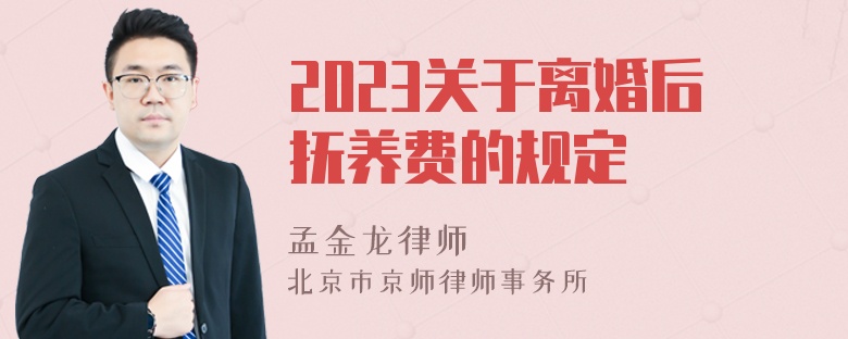 2023关于离婚后抚养费的规定