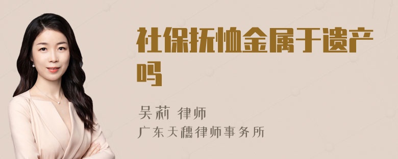 社保抚恤金属于遗产吗