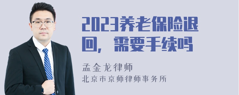 2023养老保险退回，需要手续吗