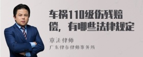 车祸110级伤残赔偿，有哪些法律规定