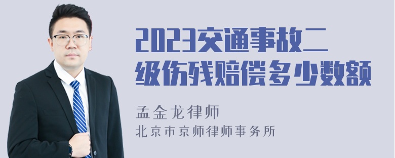 2023交通事故二级伤残赔偿多少数额