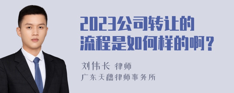 2023公司转让的流程是如何样的啊？
