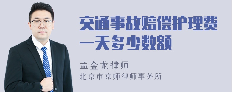 交通事故赔偿护理费一天多少数额