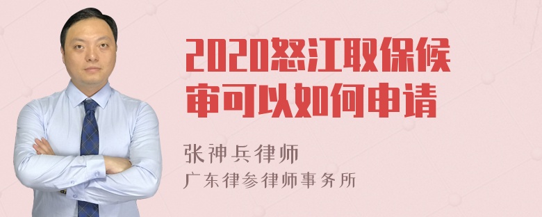 2020怒江取保候审可以如何申请