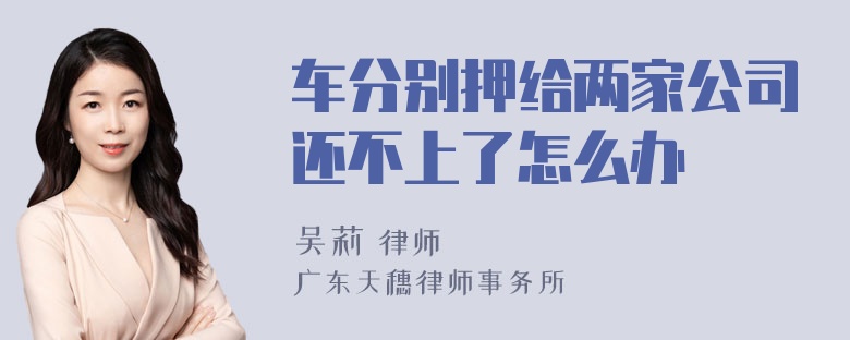 车分别押给两家公司还不上了怎么办