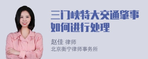 三门峡特大交通肇事如何进行处理