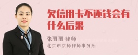 欠信用卡不还钱会有什么后果